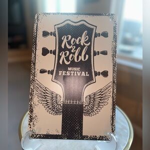 Rock & Roll Music Festival Tin Wall Decor